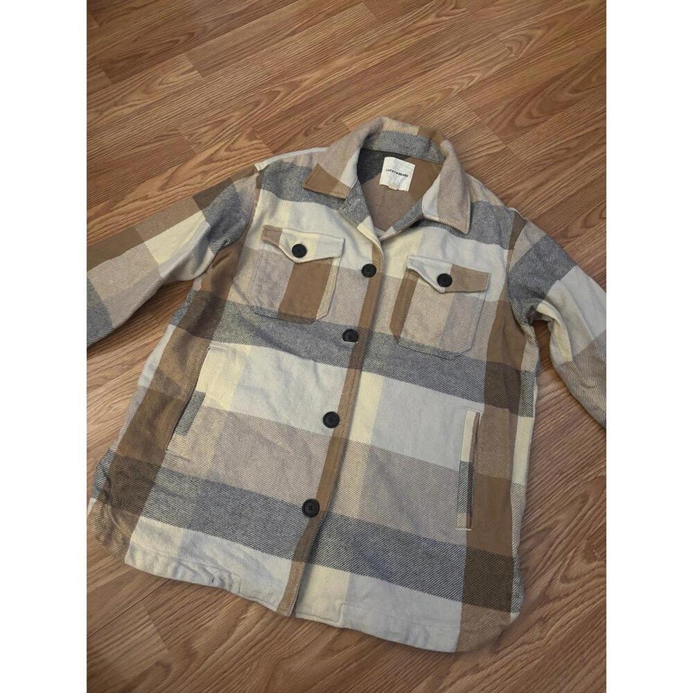 Lucky Brand Plaid Shacket Size XS - Picture 4 of 10